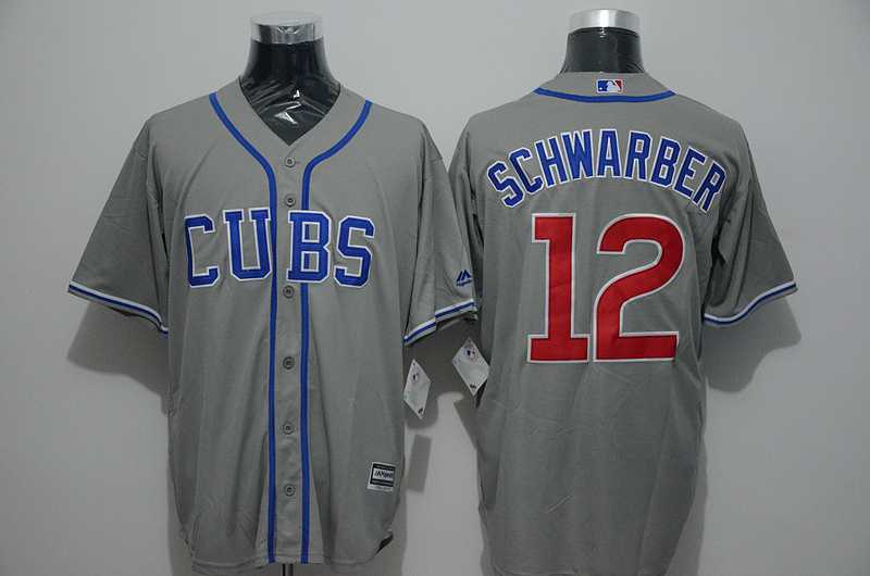 Chicago Cubs #12 Kyle Schwarber Gray Alternate New Cool Base Stitched Baseball Jersey,We sell and wholesale Chicago Cubs #12 Kyle Schwarber Gray Alternate New Cool Base Stitched Baseball Jersey on line form chian!